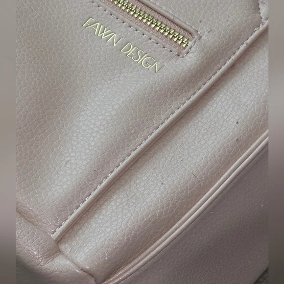 Fawn Design Mini Backpack Diaper Bag & Cosmetic Case- Warm Blush Pink - Picture 8 of 15